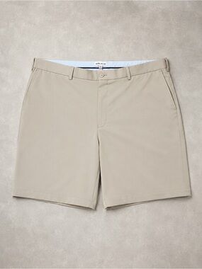Peter Millar Performance Golf Shorts Men’s 42 Khaki Stone Stretch 9” Inseam